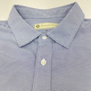Donald Ross Men's Short Sleeve Golf Shirt - Blue Striped - Size 2XL - GUC